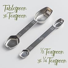 AllSpice Stainless Steel Double Sided Measuring Spoon- Teaspoon and Tablespoon