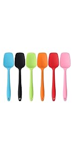 Silicone Spatulas, 11 inch Rubber Spatula Heat Resistant Seamless One Piece Design Non-Stick Flexible Scrapers Baking Mixing Tool (4 Piece)