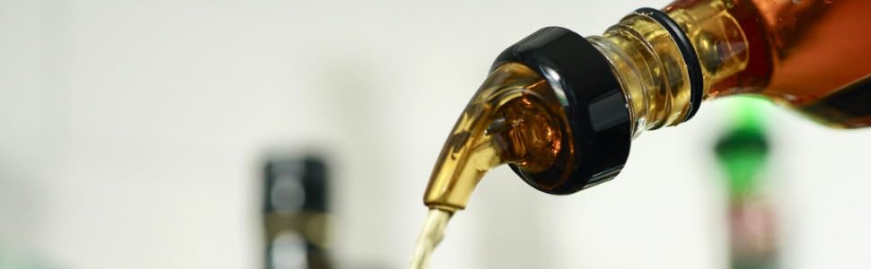 Measured Pourer - Liquor Bottle Pourers - Collared - (3pk) Made 100% In The USA. Bar Spouts That Don't Leak - No Cracks, Just A Perfect Cocktail Pour Everytime. Great for Wine Too! (1.5oz)