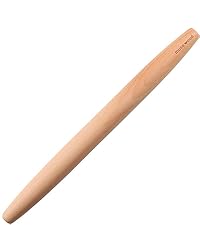Muso Wood Wooden French Rolling Pin for Baking, Beech Wood Tapered Rolling Pin for Fondant Pie Crust Cookie Pastry(French 15.75-Inch)