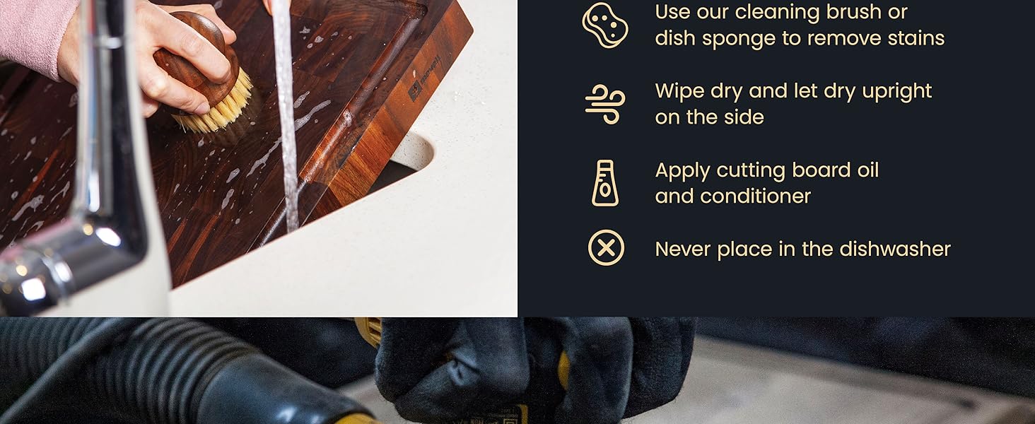 Walnut Wood Cutting Board for Kitchen, Reversible Wooden Cutting Board With Juice Grooves - Chopping Board, Charcuterie Serving Tray Made in Canada (Walnut, 17x11x0.75)