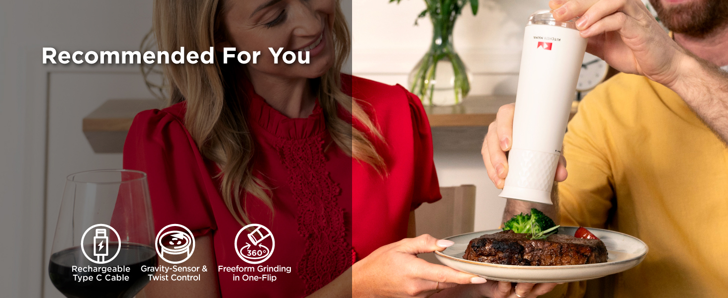 Kitchen Mama Auto Electric Can Opener: Open Your Cans with A Simple Press of Button - Automatic, Hands Free, Smooth Edge, Battery Operated, YES YOU CAN (Red)