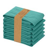 RUVANTI Flour Sack Towels 12 Pack 28 x 28 Inches, Ring Spun 100% Cotton Dish Towel, Machine Washable, Absorbent - Flour Sack Kitchen Towels for Drying and Cleaning - White