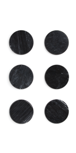 Fox Run 48749 Natural White Polished Marble Stone Coasters, Set of 6