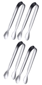 Gejoy 12 Pieces Mini Tongs Stainless Steel Small Sugar Serving Tongs for Charcuterie Board Appetizers Dessert Serving Food Tiny Party Danish Candy(4.3 Inch,Silver)