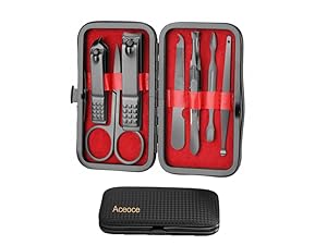 Manicure set Men Personal Care Tools Accessories Finger and Toe Nail Clippers Set Professional Manicure Pedicure Kit With Travel Case Nail Grooming Kit Gifts for Men Women Father Mother