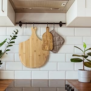 Pizza Peel, Premium Bamboo Pizza Spatula Paddle Cutting Board Handle (Baking Pizza, Bread, Cutting Fruit, Vegetables, Cheese)