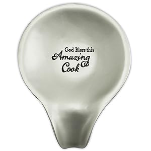 Amazing Woman Measuring Spoon Set, Decorative Gifts and Kitchen Accessories, 4 Spoons, Engraved Pewter and Silver Enamel, By Abbey & CA Gift