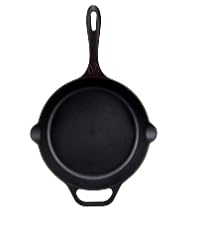 Victoria 12-Inch/30.5-Centimeter Cast Iron Tawa Dosa Pan, Cast Iron Pizza Pan and Crepe Pan with Loop Handle, Seasoned with Flaxseed Oil, Made in Colombia