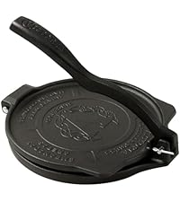 Victoria 12-Inch/30.5-Centimeter Cast Iron Tawa Dosa Pan, Cast Iron Pizza Pan and Crepe Pan with Loop Handle, Seasoned with Flaxseed Oil, Made in Colombia