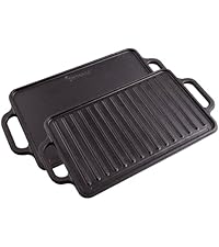 Victoria 12-Inch/30.5-Centimeter Cast Iron Tawa Dosa Pan, Cast Iron Pizza Pan and Crepe Pan with Loop Handle, Seasoned with Flaxseed Oil, Made in Colombia