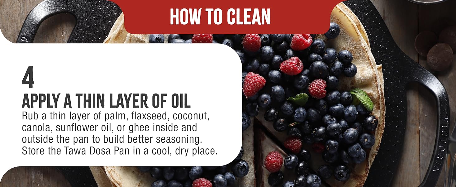 Victoria 12-Inch/30.5-Centimeter Cast Iron Tawa Dosa Pan, Cast Iron Pizza Pan and Crepe Pan with Loop Handle, Seasoned with Flaxseed Oil, Made in Colombia