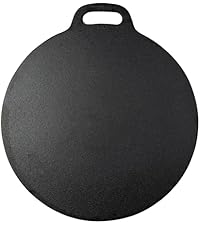 Victoria 12-Inch/30.5-Centimeter Cast Iron Tawa Dosa Pan, Cast Iron Pizza Pan and Crepe Pan with Loop Handle, Seasoned with Flaxseed Oil, Made in Colombia
