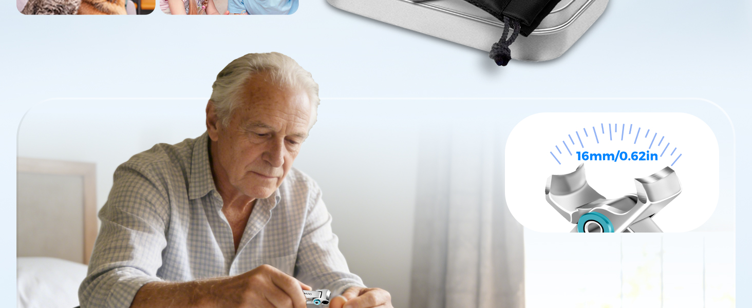 DRMODE Nail Clippers for Men Thick Nails - Large Toe Nail Clippers for Thick Nails for Senior with Wide Jaw Opening, Sharp Finger Nail Clippers Adult Cutter for Tough Nail