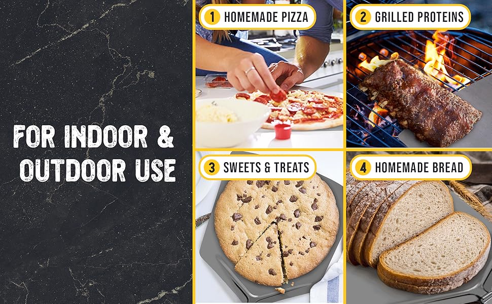 Checkered Chef Pizza Peel - Extra Large, Stainless Steel Metal Pizza Paddle with Folding Handle, Outdoor Pizza Oven Accessories - 13 Inch x 15 Inch