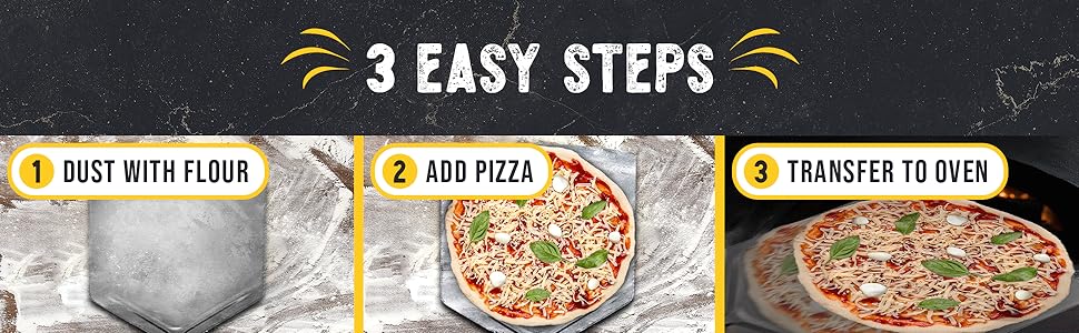 Checkered Chef Pizza Peel - Extra Large, Stainless Steel Metal Pizza Paddle with Folding Handle, Outdoor Pizza Oven Accessories - 13 Inch x 15 Inch