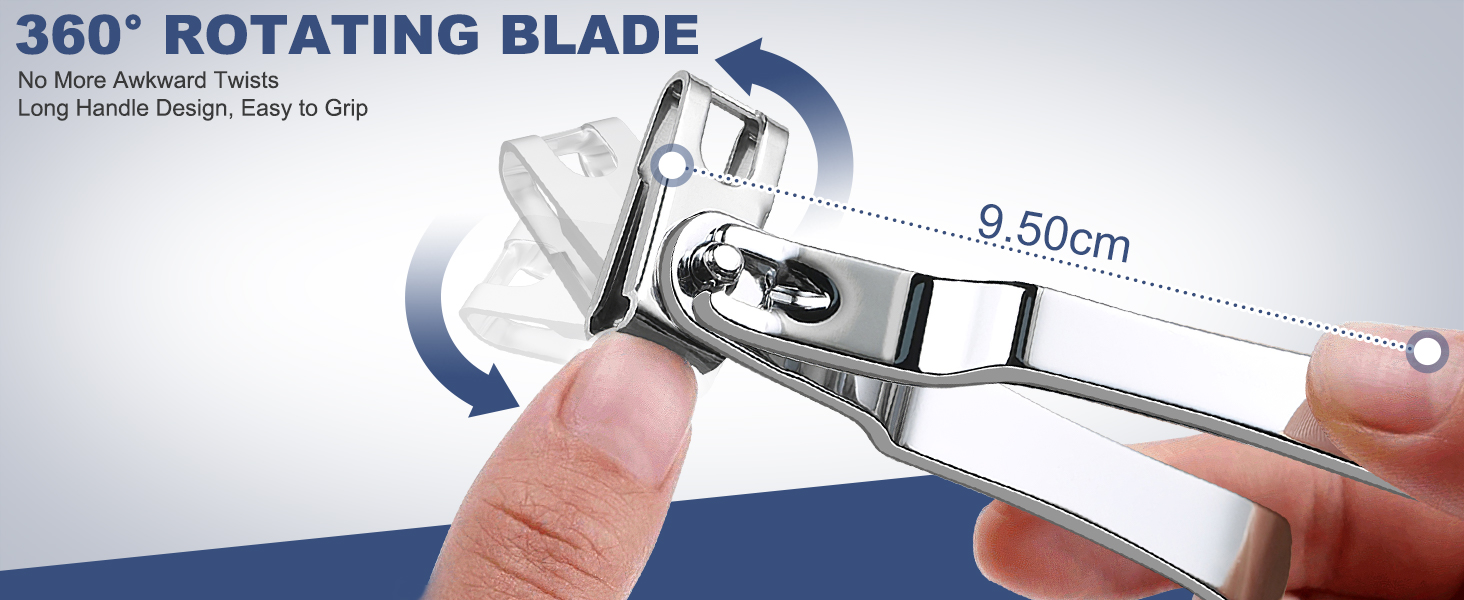 Toenail Clippers for Seniors Thick Toenails - Wide Jaw Opening Large Toe Nail Clippers for Thick Ingrown Nails, Professional Sharp Heavy Duty Nail Clipper Cutter for Mens Seniors with Leather Case