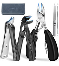 Toenail Clippers for Seniors Thick Toenails - Wide Jaw Opening Large Toe Nail Clippers for Thick Ingrown Nails, Professional Sharp Heavy Duty Nail Clipper Cutter for Mens Seniors with Leather Case