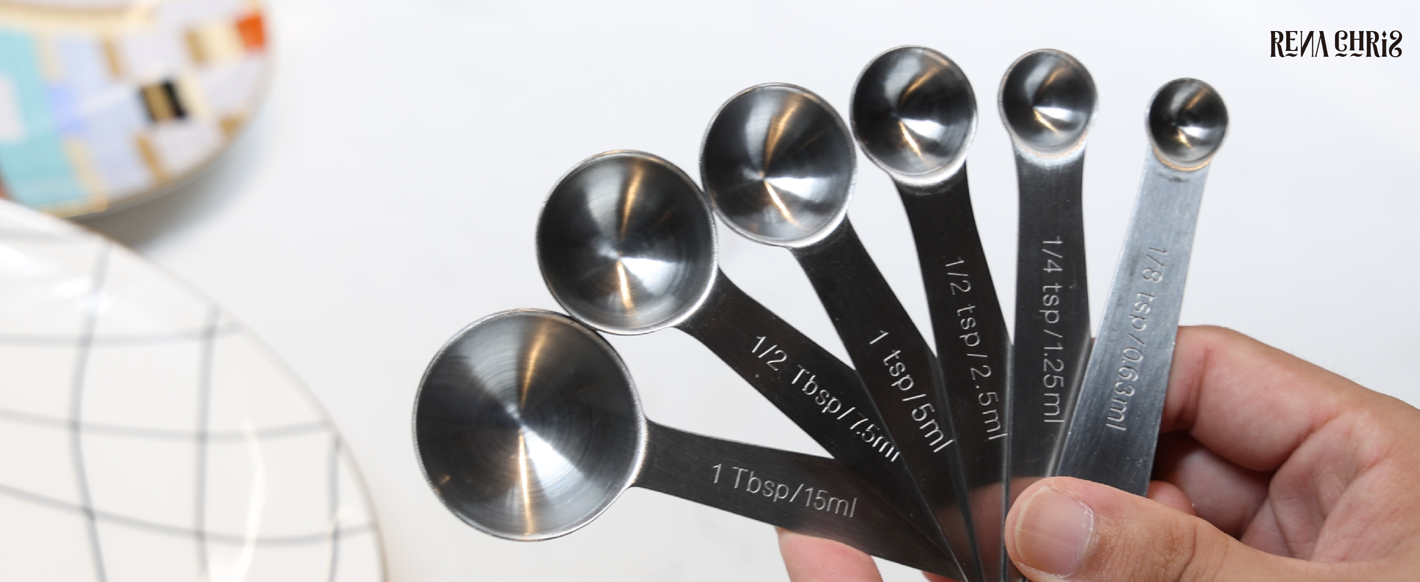 Measuring Spoons, Premium Heavy Duty Stainless Steel Measuring Spoons Cups Set, Small Tablespoon with Metric and US Measurements, Set of 6 for Measuring Dry and Liquid Ingredients