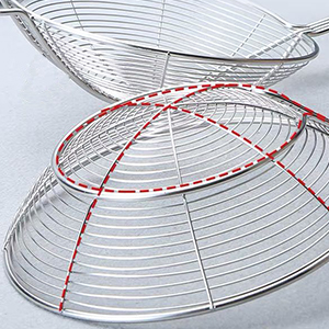 Tenta tenta kitchen Solid Stainless Steel Spider Strainer Skimmer Ladle for Cooking and Frying, Kitchen Utensils Wire Strainer Pasta Strainer Spoon Hot Pot Fat Skimmer Spoon Set of 3