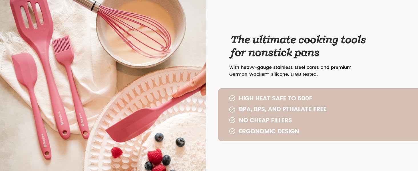 Starpack 'Get a Grip' Silicone Kitchen Tongs for Cooking (2Pcs) - BBQ Tongs for Grill Heat Resistant to 600°F - Stainless Steel Kitchen Utensils w/Non Stick Silicone Tips - 9