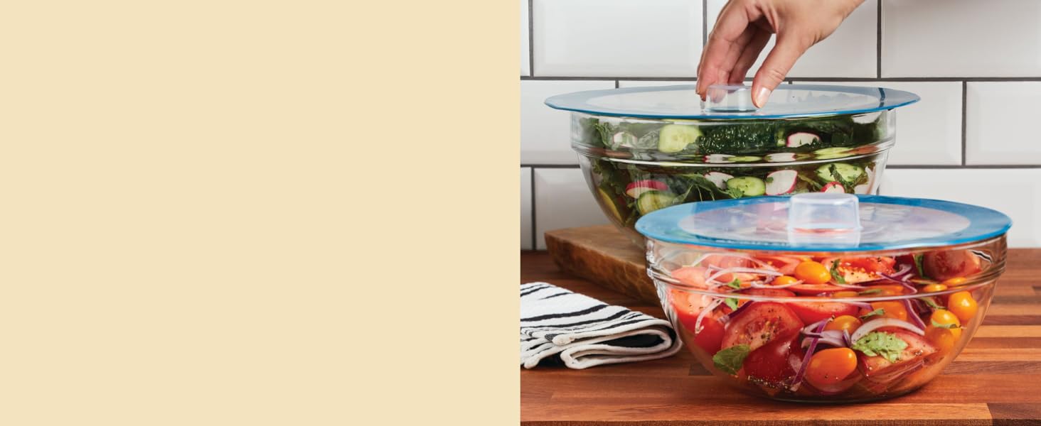 Rachael Ray Bakeware Nonstick Cookie Pan Set, 3-Piece, Gray with Marine Blue Grips