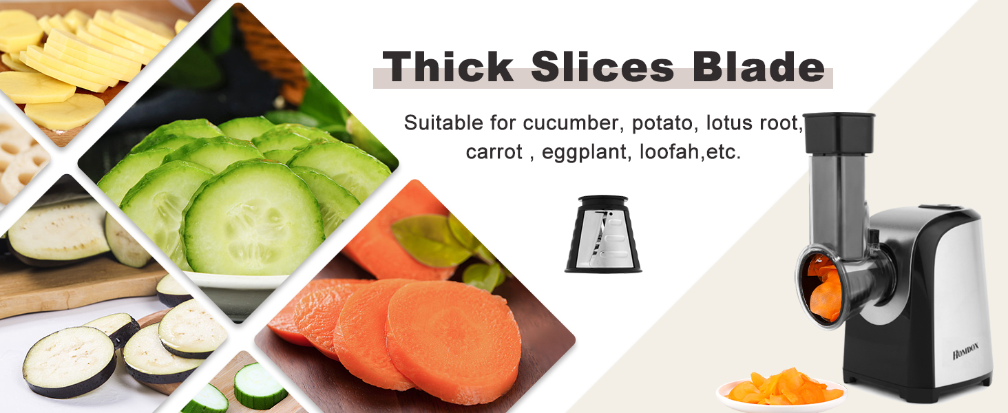 Homdox Electric Cheese Grater 5 in 1 Professional Electric Slicer Shredder 150W Cheese Grater One-Touch Control Salad Maker for Home Kitchen Use, Electric Salad Machine for Cheese, Fruits, Vegetables