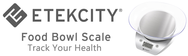 Etekcity Food Kitchen Scale Bowl, Digital Ounces and Grams for Cooking, Baking, Meal Prep, Dieting, and Weight Loss, 11lb/5kg, Silver