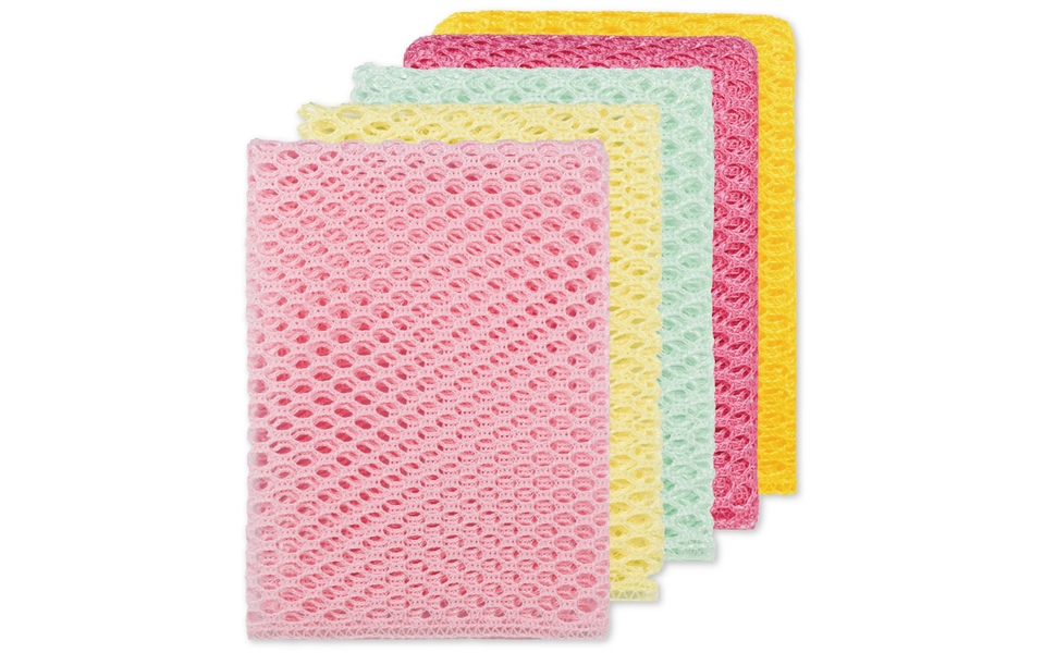 Olivia tree 5PCS Innovative Dish Washing Net Cloths,Scourer, Quick Dry,Perfect Scrubber for Washing Dishes 11