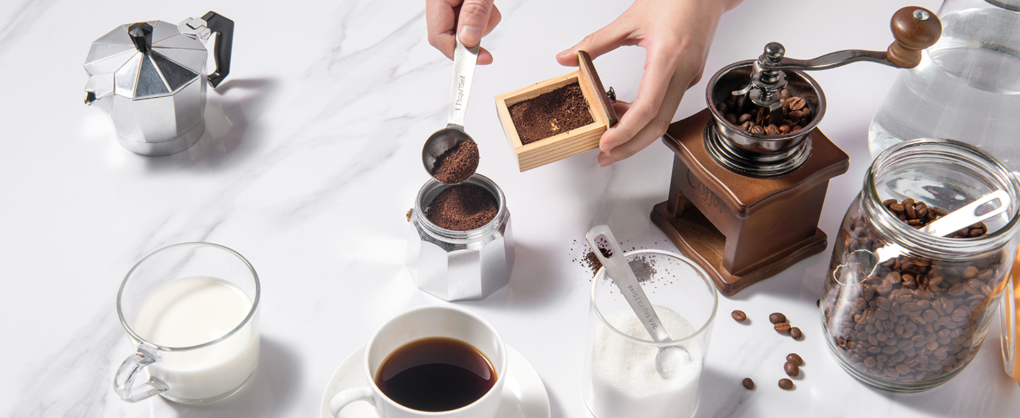 Measuring Spoons: U-Taste 18/8 Stainless Steel Measuring Spoons Set of 9 Piece: 1/16 TSP, 1/8 TSP, 1/4 TSP, 1/3 TSP, 1/2 TSP, 3/4 TSP, 1 TSP, 1/2 tbsp & 1 tbsp Dry and Liquid Ingredients