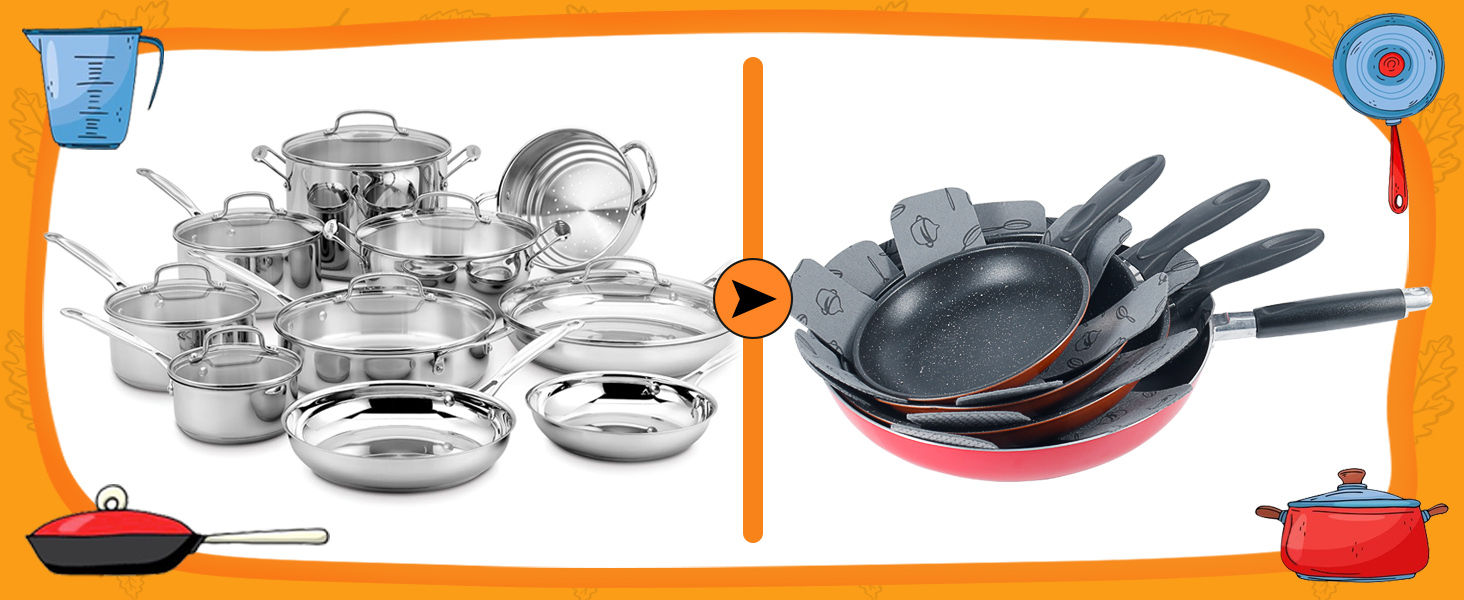 BOYAN Pot and Pan Protectors, Set of 12 and 3 Different Size, Cookware Protector Set/Felt Pots and Pans Divider Separator Pads Anti-Slip to Avoid Scratching or Marring When Stacking