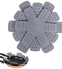 BOYAN Pot and Pan Protectors, Set of 12 and 3 Different Size, Cookware Protector Set/Felt Pots and Pans Divider Separator Pads Anti-Slip to Avoid Scratching or Marring When Stacking