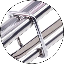 Mini Stainless Steel Food Tongs with Silding Rings 7-Inch - Set of 6 - Small Clam Shell Service Tongs for Serving Appetizers, Desserts, Salads, Barbecue and Cooking (Silver)