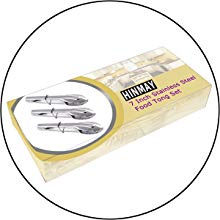 Mini Stainless Steel Food Tongs with Silding Rings 7-Inch - Set of 6 - Small Clam Shell Service Tongs for Serving Appetizers, Desserts, Salads, Barbecue and Cooking (Silver)