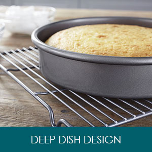 Chicago Metallic Professional 3-Piece Round Cake Pan Set of 6, 8, 10 inch Premium Nonstick Bakeware, Heavy-Weight Carbon Steel for Even Baking, Perfect for Layer Cakes