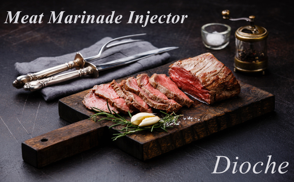 Dioche Meat Marinade Needle Injector, 30 and Tenderizer Injector, Steaks Flavor Syringe Cook Kitchen Tool, for BBQ, Turkey, Fish, Brisket, Pork and Chicken
