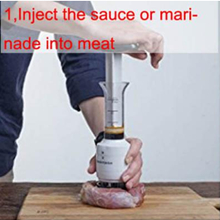 Dioche Meat Marinade Needle Injector, 30 and Tenderizer Injector, Steaks Flavor Syringe Cook Kitchen Tool, for BBQ, Turkey, Fish, Brisket, Pork and Chicken