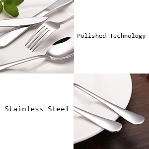 VANRA 4-Piece Children Spoons Stainless Steel Kids Dinner Spoons Child Silver Cutlery Set 5.6-inch (4 spoons)