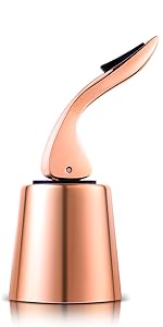 Wine Stoppers Set of 2 - Stainless Steel Wine Bottle Stopper with Silicone Seal, Reusable Beverage Preserver, Freshness Keeper, Premium Bottle Sealers, Ideal Wine Saver Accessory Gift Set