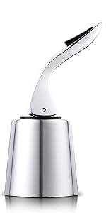 Wine Stoppers Set of 2 - Stainless Steel Wine Bottle Stopper with Silicone Seal, Reusable Beverage Preserver, Freshness Keeper, Premium Bottle Sealers, Ideal Wine Saver Accessory Gift Set