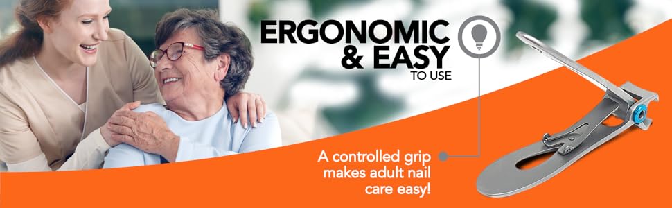 KOHM Nail Clippers for Thick Nails - Heavy Duty, Wide Mouth Professional Fingernail and Toenail Clippers for Men, Women & Seniors, Silver