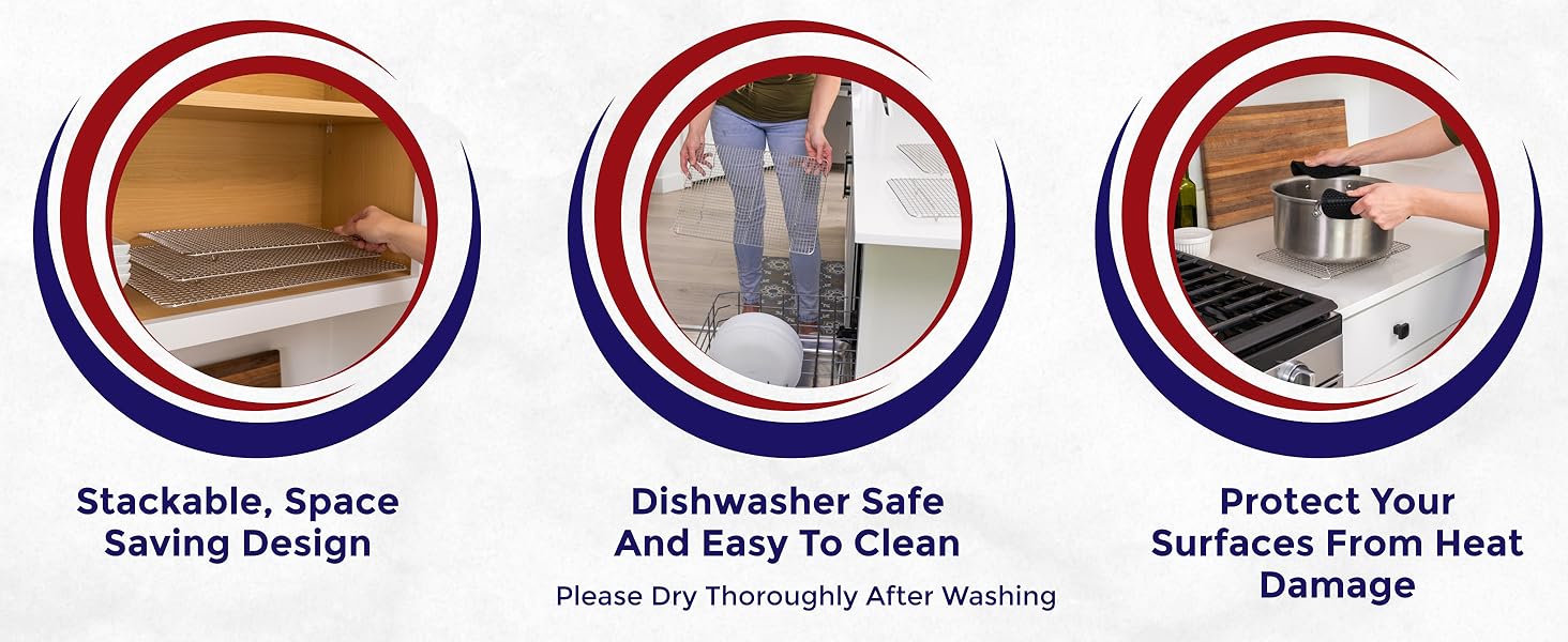 KITCHENATICS Heavy Duty Half Sheet Cooling Racks, Rust Resistant Stainless Steel Baking Racks, Wire Racks Fit Half Sheet Pan, Bacon Grill Rack for Oven, Cookie Cooling Racks 11.8