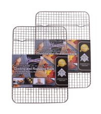 KITCHENATICS Heavy Duty Half Sheet Cooling Racks, Rust Resistant Stainless Steel Baking Racks, Wire Racks Fit Half Sheet Pan, Bacon Grill Rack for Oven, Cookie Cooling Racks 11.8