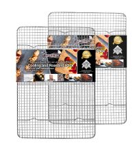 KITCHENATICS Heavy Duty Half Sheet Cooling Racks, Rust Resistant Stainless Steel Baking Racks, Wire Racks Fit Half Sheet Pan, Bacon Grill Rack for Oven, Cookie Cooling Racks 11.8