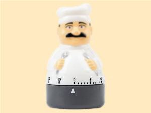 Jayron Mechanical Kitchen Timer 60 Minutes Countdown Timer Chef Shaped Alarm Clock,Suit for Children and Elderly,Used for Cooking Baking Facial Mask