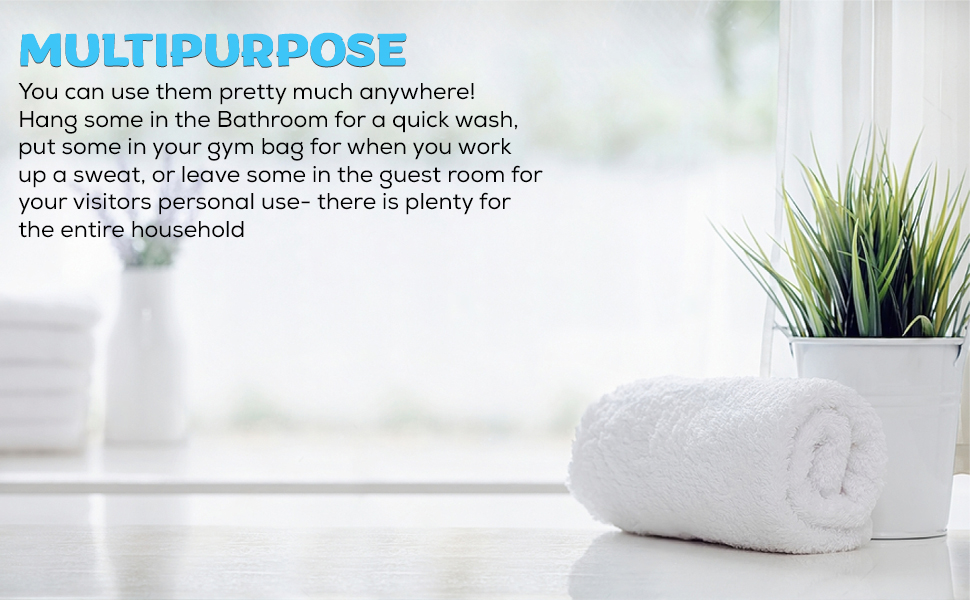 Simpli-Magic Cotton Washcloths White, 40 Pack, Size: 12”x12”