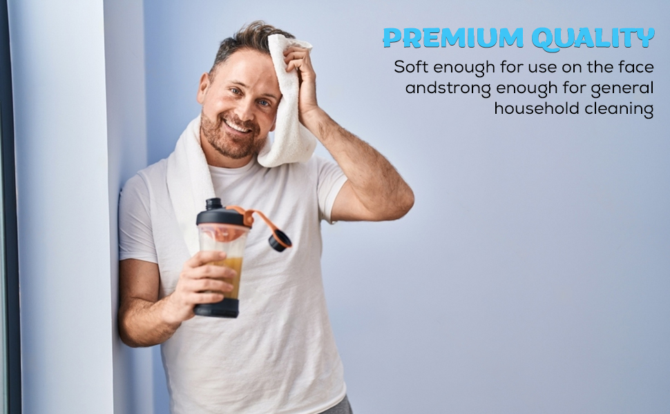 Simpli-Magic Cotton Washcloths White, 40 Pack, Size: 12”x12”