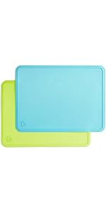 Munchkin® Raise™ Toddler Fork and Spoon Utensil Set, Rest Keeps Tip Off Table, BPA Free, 4 Pack, Blue/Green