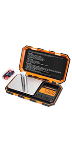 Fuzion Digital Kitchen Scale 3000g/ 0.1g, Pocket Food Scale 6 Measure Modes, LCD, Tare, Digital Scale Grams and Ounces with 2 Trays for Food, Cooking, Nutrition, Reptiles(Battery Included)