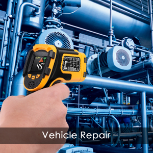 Infrared Thermometer Non-Contact Digital Laser Temperature Gun -58℉～1112℉(-50℃～600℃) Adjustable Emissivity IR Temp Gun - for Cooking, BBQ, Food, Fridge, Pizza Oven, Engine - Meat Thermometer Included